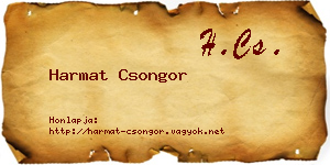 Harmat Csongor névjegykártya